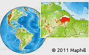 Physical Location Map of VII-2 Mazaruni/L.B.E.Rive, highlighted parent region