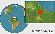 Satellite Location Map of VII-2 Mazaruni/L.B.E.Rive