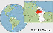 Savanna Style Location Map of VII-2 Mazaruni/L.B.E.Rive, highlighted country, highlighted parent region