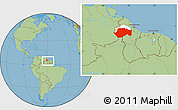 Savanna Style Location Map of VII-2 Mazaruni/L.B.E.Rive, highlighted parent region, within the entire country