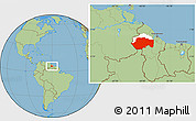 Savanna Style Location Map of VII-2 Mazaruni/L.B.E.Rive, highlighted parent region