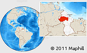 Shaded Relief Location Map of VII-2 Mazaruni/L.B.E.Rive, highlighted country
