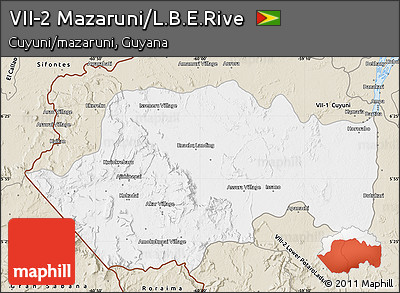 Classic Style Map of VII-2 Mazaruni/L.B.E.Rive