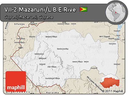 Classic Style Map of VII-2 Mazaruni/L.B.E.Rive