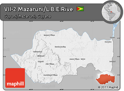 Gray Map of VII-2 Mazaruni/L.B.E.Rive, single color outside