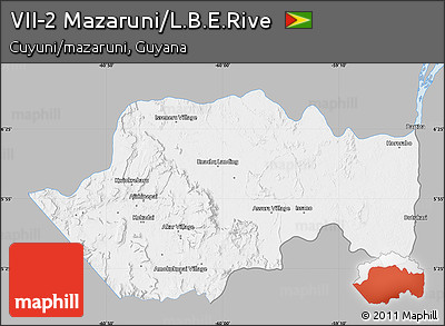 Gray Map of VII-2 Mazaruni/L.B.E.Rive, single color outside