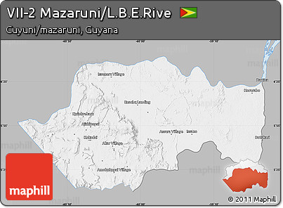Gray Map of VII-2 Mazaruni/L.B.E.Rive, single color outside