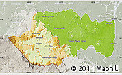 Physical Map of VII-2 Mazaruni/L.B.E.Rive, lighten, semi-desaturated