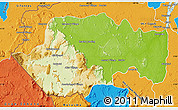 Physical Map of VII-2 Mazaruni/L.B.E.Rive, political outside