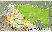 Physical Map of VII-2 Mazaruni/L.B.E.Rive, semi-desaturated