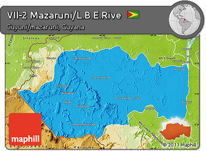 Political Map of VII-2 Mazaruni/L.B.E.Rive, physical outside