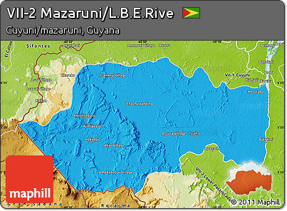 Political Map of VII-2 Mazaruni/L.B.E.Rive, physical outside