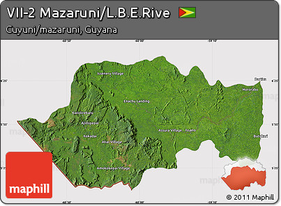 Satellite Map of VII-2 Mazaruni/L.B.E.Rive, cropped outside