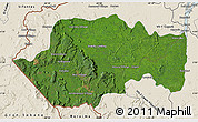 Satellite Map of VII-2 Mazaruni/L.B.E.Rive, shaded relief outside