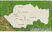 Shaded Relief Map of VII-2 Mazaruni/L.B.E.Rive, satellite outside