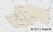 Shaded Relief Map of VII-2 Mazaruni/L.B.E.Rive, single color outside