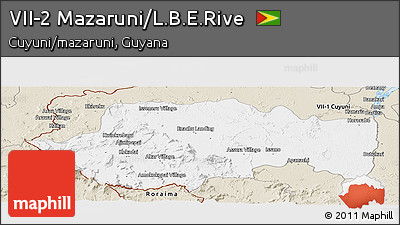 Classic Style Panoramic Map of VII-2 Mazaruni/L.B.E.Rive