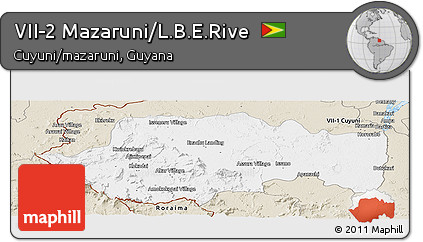 Classic Style Panoramic Map of VII-2 Mazaruni/L.B.E.Rive