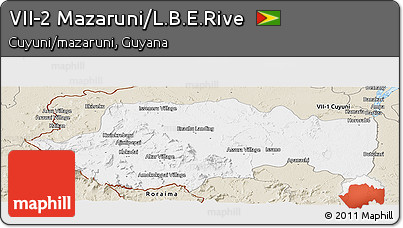 Classic Style Panoramic Map of VII-2 Mazaruni/L.B.E.Rive