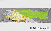 Physical Panoramic Map of VII-2 Mazaruni/L.B.E.Rive, desaturated