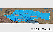 Political Panoramic Map of VII-2 Mazaruni/L.B.E.Rive, darken, semi-desaturated