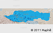 Political Panoramic Map of VII-2 Mazaruni/L.B.E.Rive, lighten, semi-desaturated
