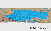Political Panoramic Map of VII-2 Mazaruni/L.B.E.Rive, semi-desaturated