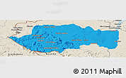 Political Panoramic Map of VII-2 Mazaruni/L.B.E.Rive, shaded relief outside