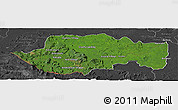 Satellite Panoramic Map of VII-2 Mazaruni/L.B.E.Rive, darken, desaturated