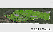 Satellite Panoramic Map of VII-2 Mazaruni/L.B.E.Rive, darken, semi-desaturated