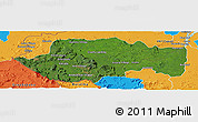 Satellite Panoramic Map of VII-2 Mazaruni/L.B.E.Rive, political outside
