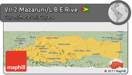 Savanna Style Panoramic Map of VII-2 Mazaruni/L.B.E.Rive