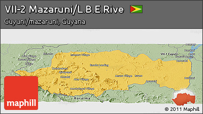 Savanna Style Panoramic Map of VII-2 Mazaruni/L.B.E.Rive