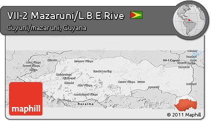 Silver Style Panoramic Map of VII-2 Mazaruni/L.B.E.Rive