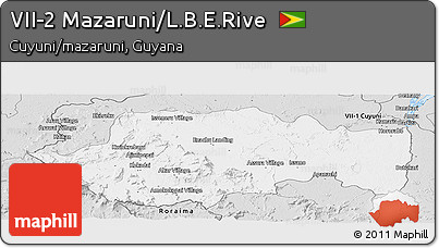Silver Style Panoramic Map of VII-2 Mazaruni/L.B.E.Rive