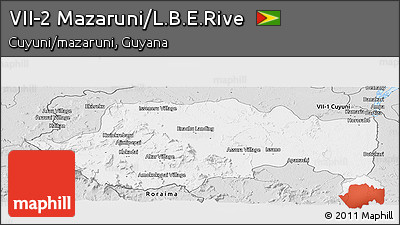 Silver Style Panoramic Map of VII-2 Mazaruni/L.B.E.Rive