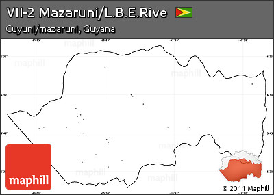 Blank Simple Map of VII-2 Mazaruni/L.B.E.Rive, cropped outside, no labels