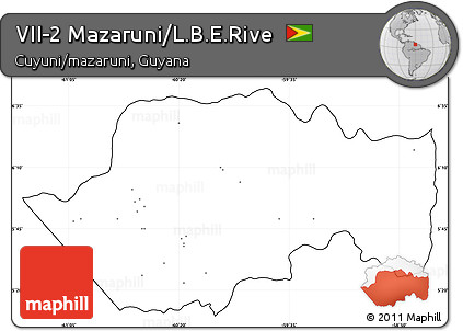 Blank Simple Map of VII-2 Mazaruni/L.B.E.Rive, cropped outside, no labels