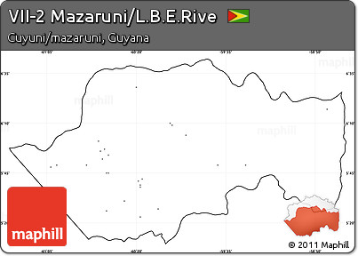 Blank Simple Map of VII-2 Mazaruni/L.B.E.Rive, cropped outside, no labels