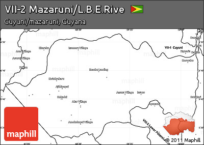 Blank Simple Map of VII-2 Mazaruni/L.B.E.Rive