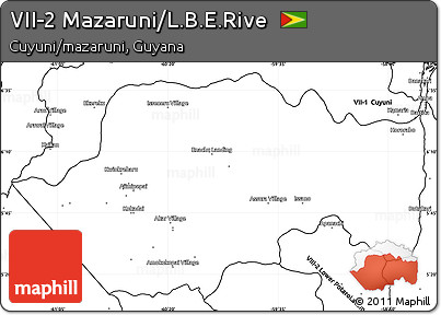 Blank Simple Map of VII-2 Mazaruni/L.B.E.Rive