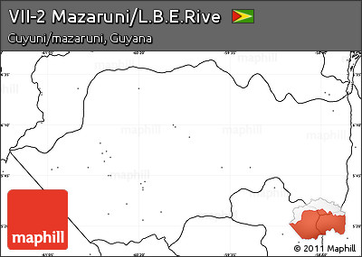 Blank Simple Map of VII-2 Mazaruni/L.B.E.Rive, no labels