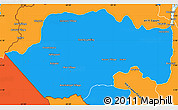 Political Simple Map of VII-2 Mazaruni/L.B.E.Rive