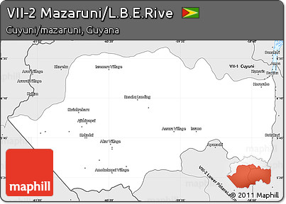 Silver Style Simple Map of VII-2 Mazaruni/L.B.E.Rive