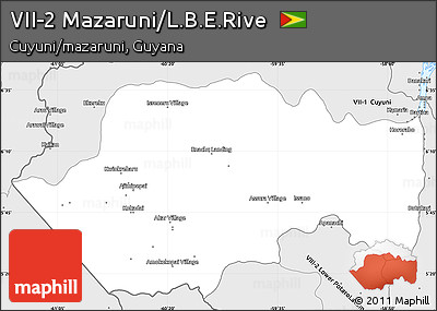 Silver Style Simple Map of VII-2 Mazaruni/L.B.E.Rive