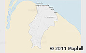Classic Style 3D Map of Demerara/mahaica, single color outside