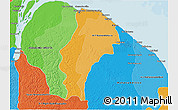 Political Shades 3D Map of Demerara/mahaica