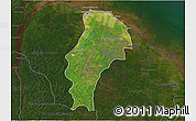 Satellite 3D Map of Demerara/mahaica, darken