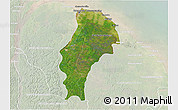 Satellite 3D Map of Demerara/mahaica, lighten
