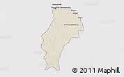 Shaded Relief 3D Map of Demerara/mahaica, cropped outside